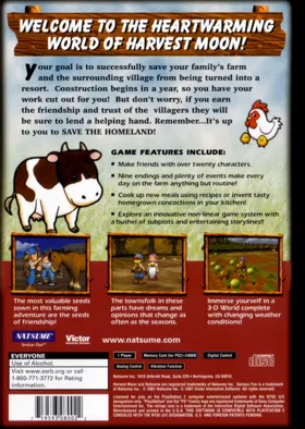 Harvest Moon - Save the Homeland box cover back